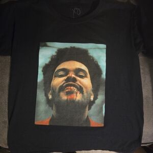 Black Short Sleeve Tee with Colorful Graphic Design